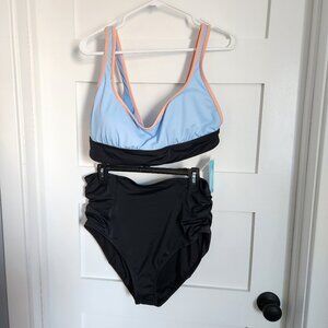 Beach Betty Bikini with High Rise Bottoms - Size X-LARGE - NWT